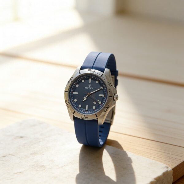 Premium Rolex Rubber Strap Watch for Men
