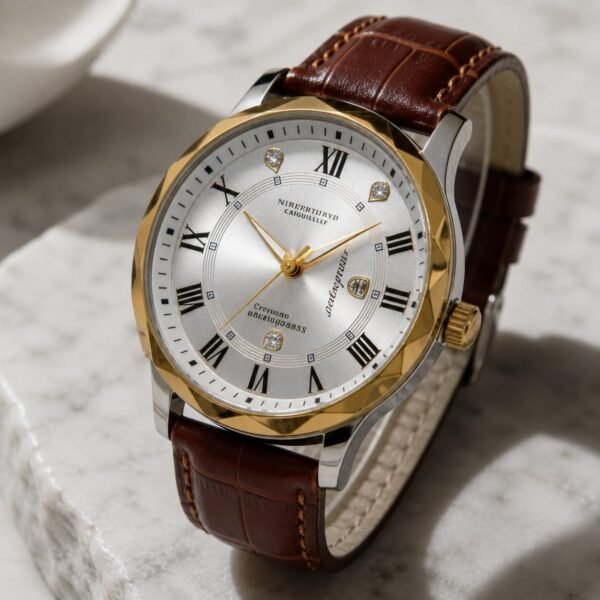 Men's Luxury Classic Roman Dial Leather Watch