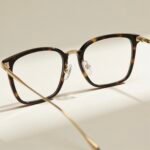 Premium classic square shape eye wear Unisex-Tortoise Brown & Gold - Image 2