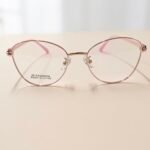 Women’s Premium Round Metal Frame| Gold & Pink Fashion Eyewear