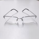 Premium metal half-rim rectangular eyewear for unisex! - Image 5