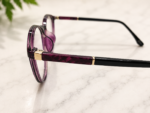 Women's lightweight, flexible and stylish full-rim frame| Black | Deep Burgundy - Image 3
