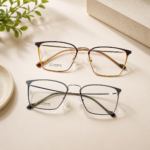 Premium Square Full Rim Metal Eyeglasses – Stylish Optical Frame for Unisex