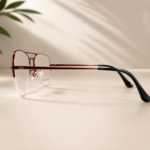 Premium Pilot Shape Half-rim alloy eyewear for men - Image 2