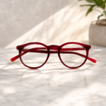 Premium Classic Round Frame Eyeglasses| Burgundy Acetate Frame for women